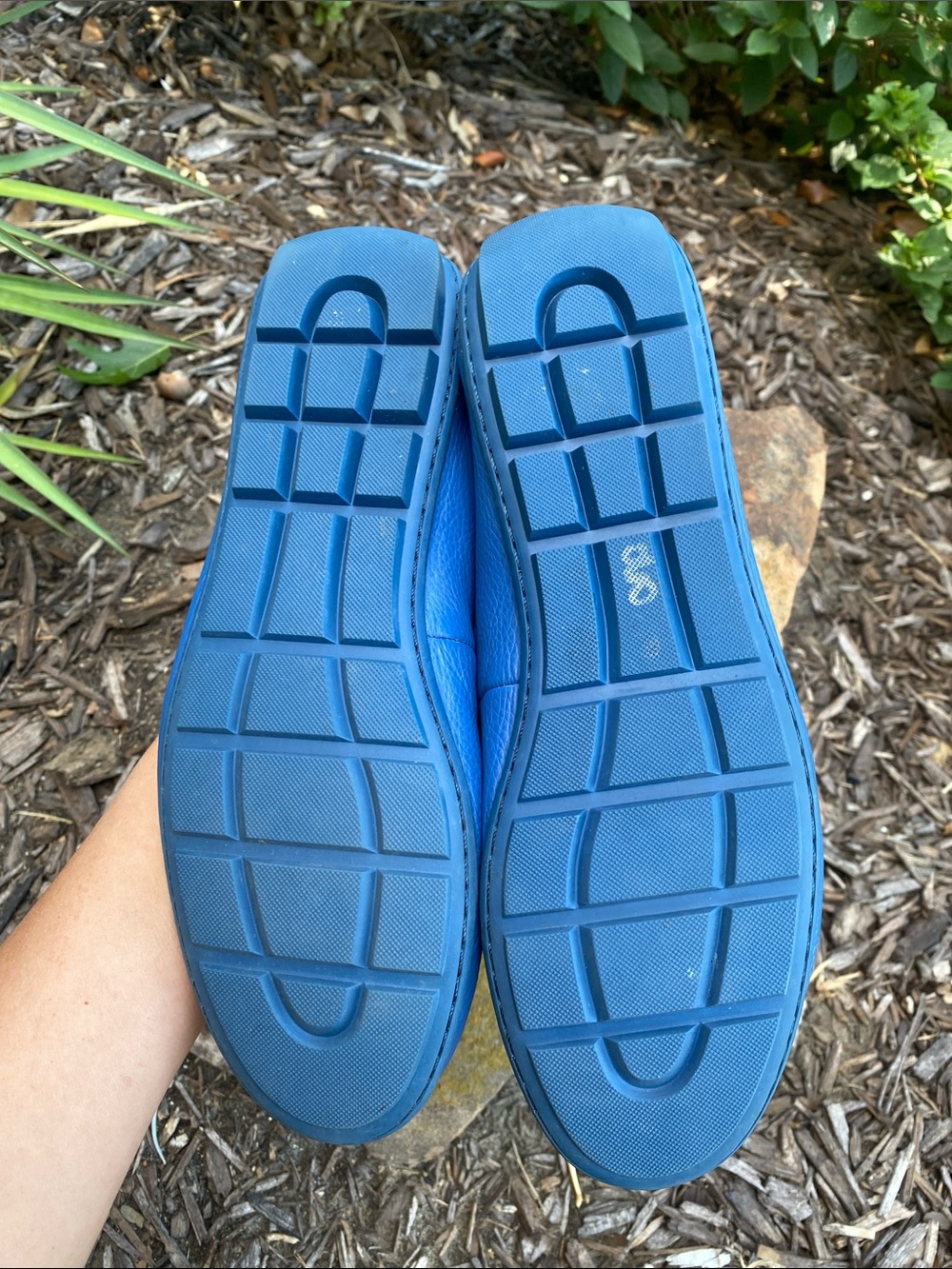 Coach Mary Lockup Blue Leather Flats - Picture 7 of 16